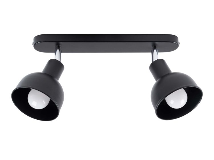 Plafon ELVO 2 czarny nowoczesny