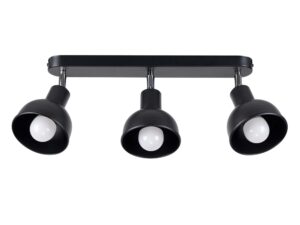 Plafon ELVO 3 czarny designerski