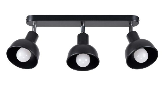 Plafon ELVO 3 czarny designerski