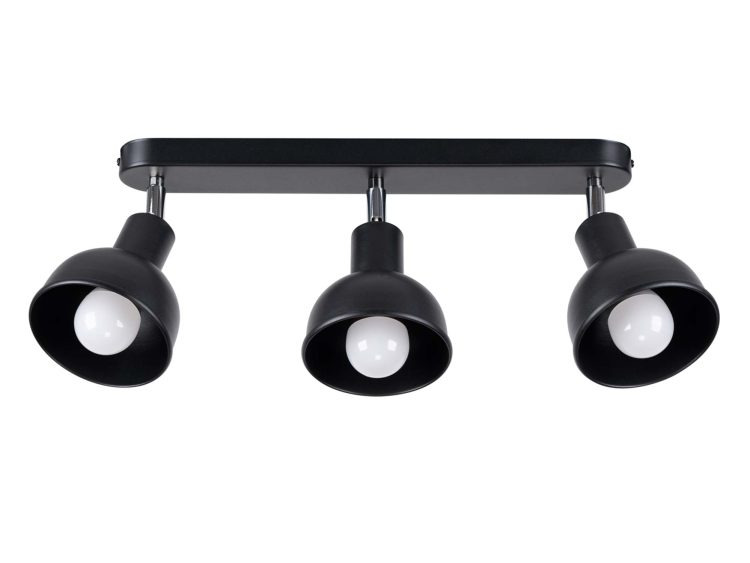 Plafon ELVO 3 czarny designerski