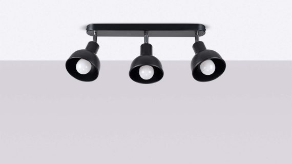 miniaturka Plafon ELVO 3 czarny designerski