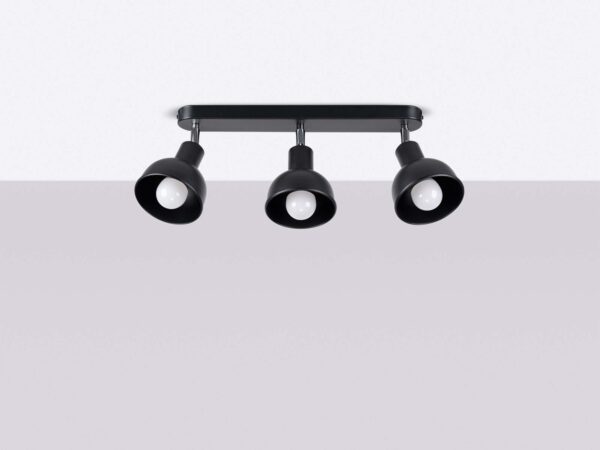Czarna listwa trzypunktowa spoty widok z boku