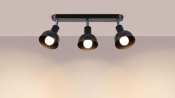 miniaturka Plafon ELVO 3 czarny designerski