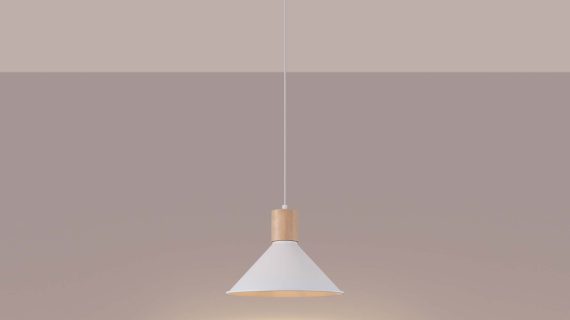 miniaturka Lampa wisząca JUNA biała nowoczesna