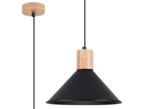 miniaturka Lampa wisząca JUNA czarna loftowa