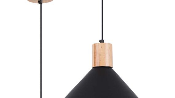 miniaturka Lampa wisząca JUNA czarna loftowa