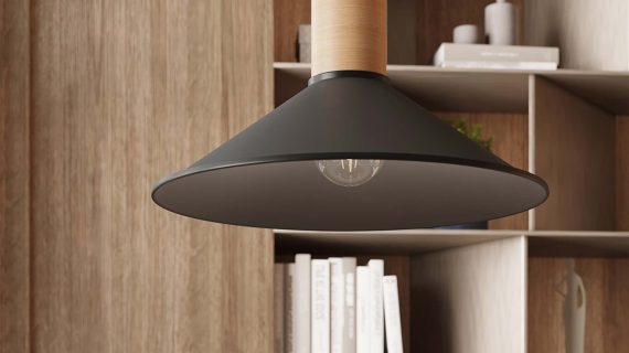 miniaturka Lampa wisząca JUNA czarna loftowa