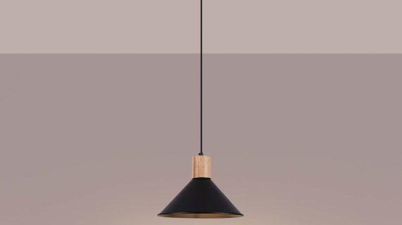 miniaturka Lampa wisząca JUNA czarna loftowa