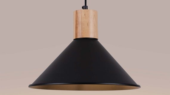 miniaturka Lampa wisząca JUNA czarna loftowa