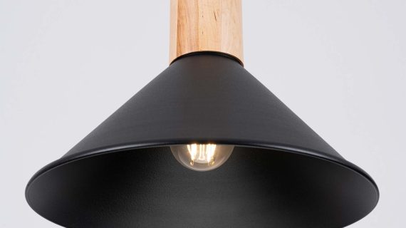 miniaturka Lampa wisząca JUNA czarna loftowa