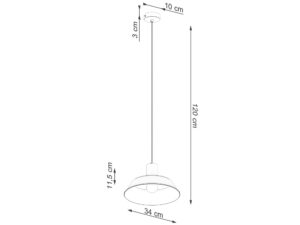 miniaturka Lampa wisząca FIORA czarna designerska
