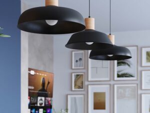 miniaturka Lampa wisząca FIORA czarna designerska