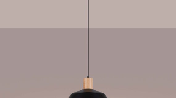 miniaturka Lampa wisząca FIORA czarna designerska