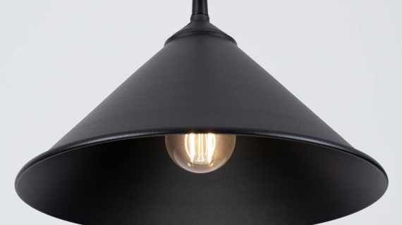 miniaturka Lampa wisząca ZORIA czarna loftowa