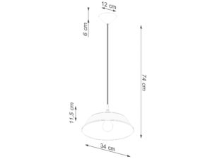 miniaturka Lampa wisząca FRANEL czarna minimalistyczna