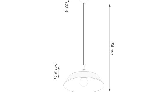 miniaturka Lampa wisząca FRANEL czarna minimalistyczna