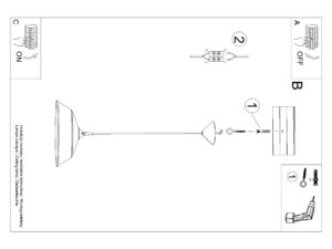 miniaturka Lampa wisząca FRANEL czarna minimalistyczna