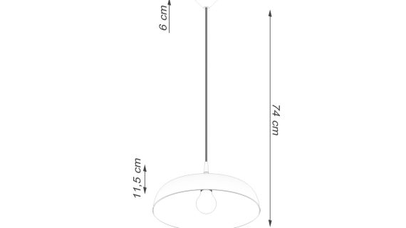 miniaturka Lampa wisząca GIREA biała elegancka