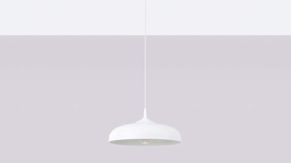 miniaturka Lampa wisząca GIREA biała elegancka