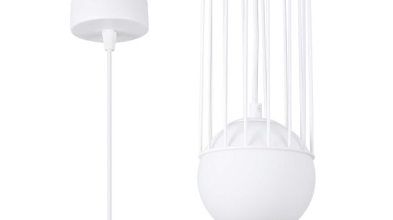 miniaturka Lampa wisząca BRENTA 1 biała elegancka
