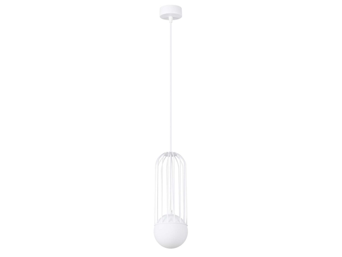 Lampa wisząca BRENTA 1 biała elegancka