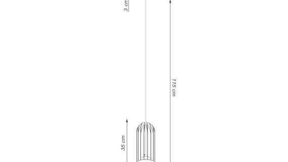 miniaturka Lampa wisząca BRENTA 1 biała elegancka