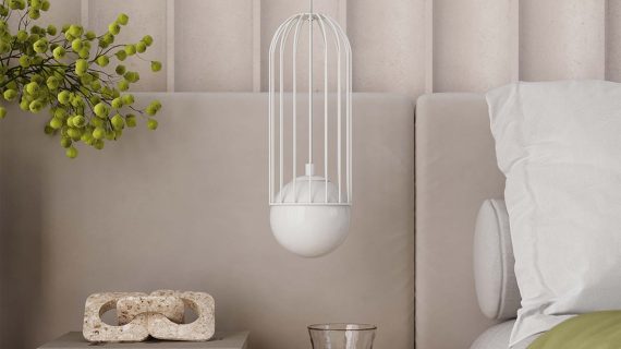 miniaturka Lampa wisząca BRENTA 1 biała elegancka