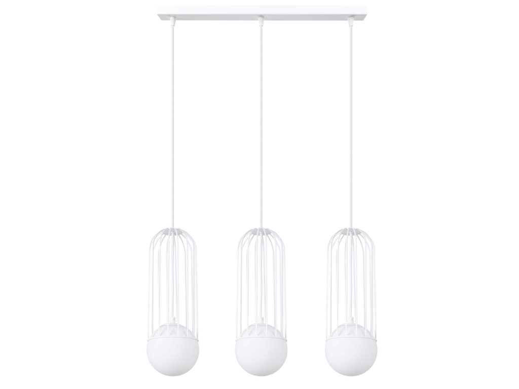 Lampa wisząca BRENTA 3L biała designerska