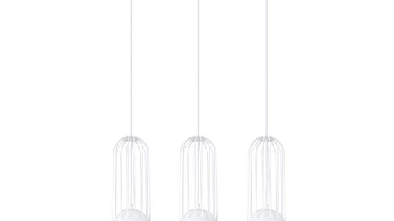 Lampa wisząca BRENTA 3L biała designerska