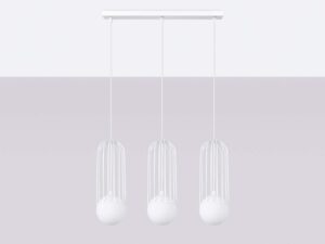 miniaturka Lampa wisząca BRENTA 3L biała designerska
