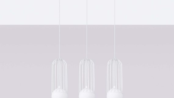miniaturka Lampa wisząca BRENTA 3L biała designerska