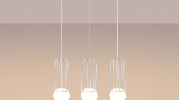 miniaturka Lampa wisząca BRENTA 3L biała designerska