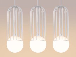 miniaturka Lampa wisząca BRENTA 3L biała designerska