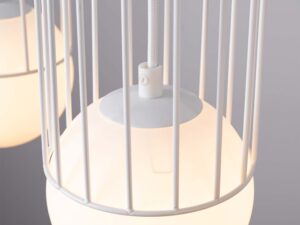 miniaturka Lampa wisząca BRENTA 3L biała designerska