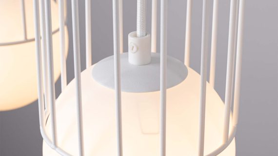 miniaturka Lampa wisząca BRENTA 3L biała designerska