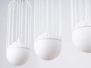 miniaturka Lampa wisząca BRENTA 3L biała designerska