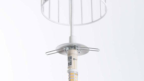 miniaturka Lampa wisząca BRENTA 3L biała designerska