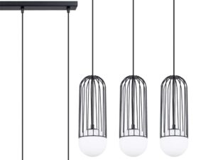 miniaturka Lampa wisząca BRENTA 3L czarna nowoczesna