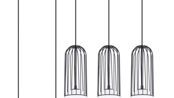 miniaturka Lampa wisząca BRENTA 3L czarna nowoczesna