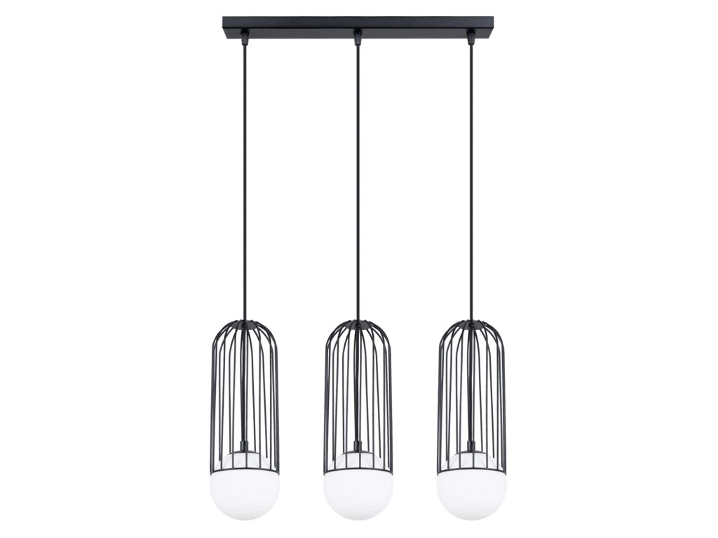 Lampa wisząca BRENTA 3L czarna nowoczesna