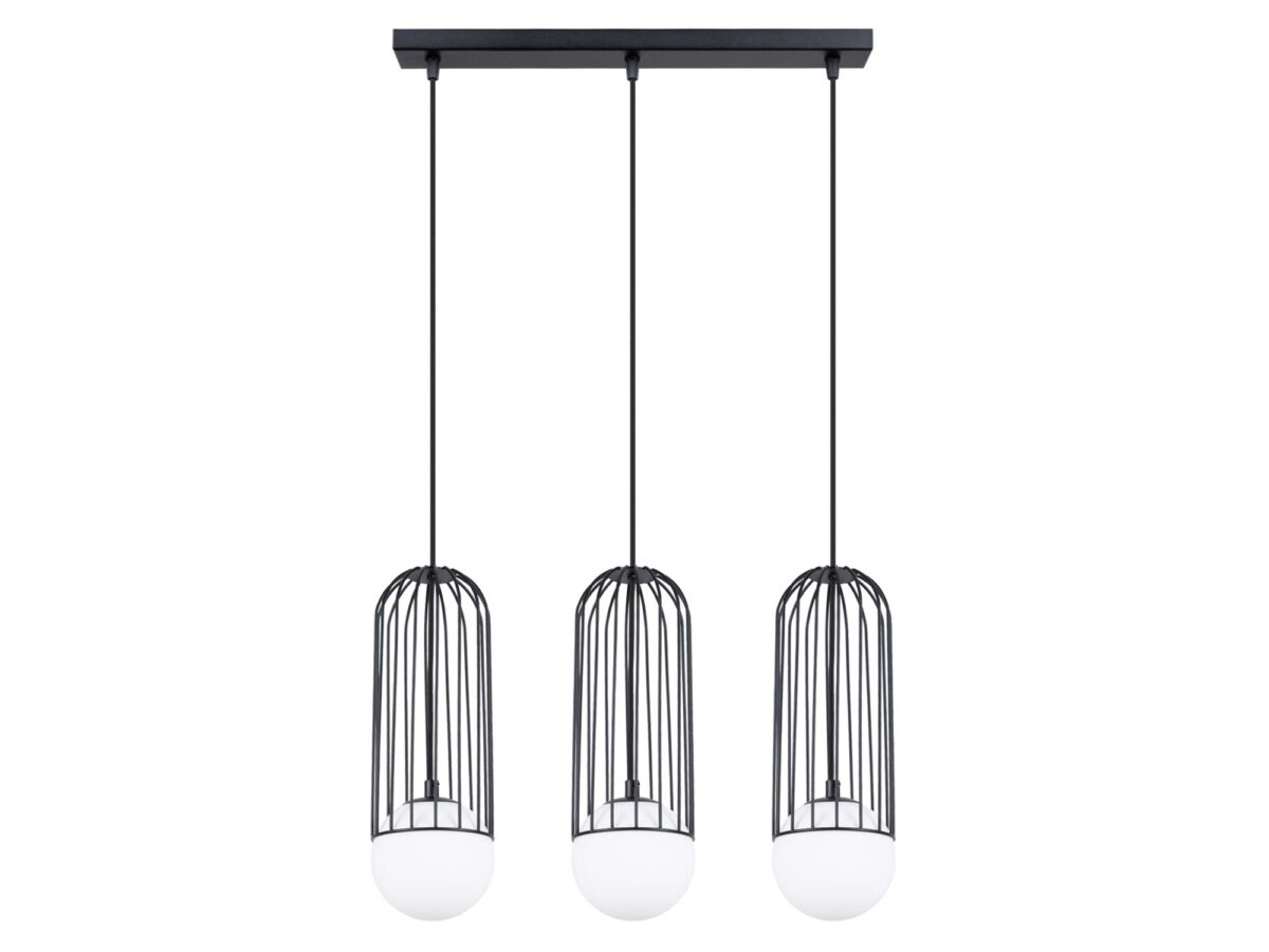 Lampa wisząca BRENTA 3L czarna nowoczesna
