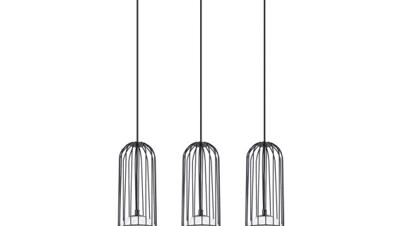 Lampa wisząca BRENTA 3L czarna nowoczesna