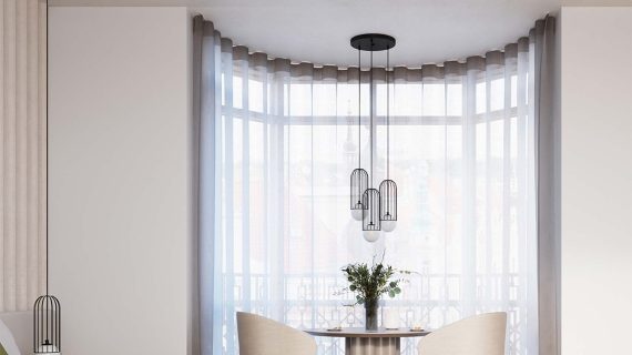 miniaturka Lampa wisząca BRENTA 3L czarna nowoczesna