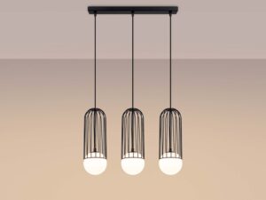 miniaturka Lampa wisząca BRENTA 3L czarna nowoczesna