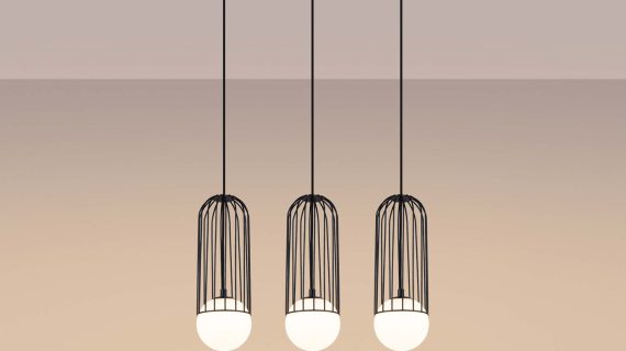 miniaturka Lampa wisząca BRENTA 3L czarna nowoczesna