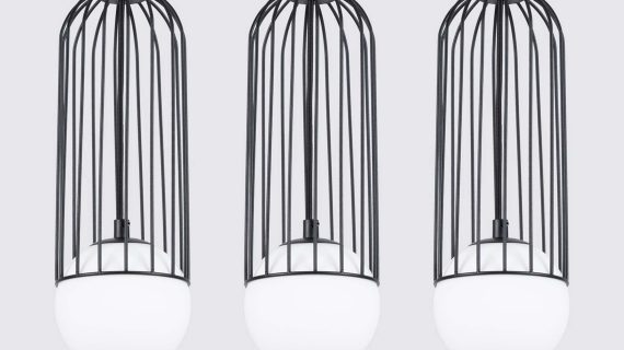 miniaturka Lampa wisząca BRENTA 3L czarna nowoczesna