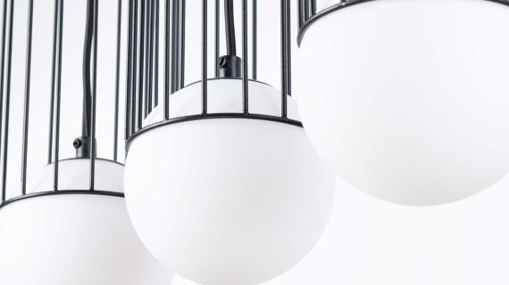 miniaturka Lampa wisząca BRENTA 3L czarna nowoczesna