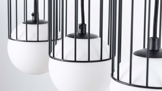 miniaturka Lampa wisząca BRENTA 3L czarna nowoczesna