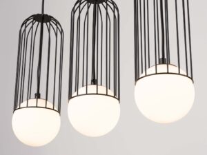 miniaturka Lampa wisząca BRENTA 3L czarna nowoczesna