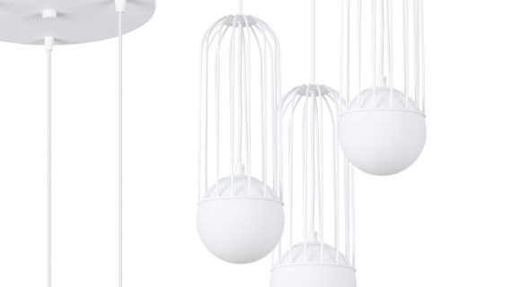 miniaturka Lampa wisząca BRENTA 3P biała klasyczna